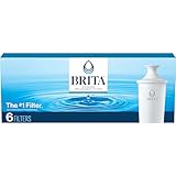 Brita Standard Water Filter, BPA-Free, Replaces 1,800 Plastic Water Bottles a Year, Lasts Two Months or 40 Gallons, Includes 6 Filters, Kitchen Essential