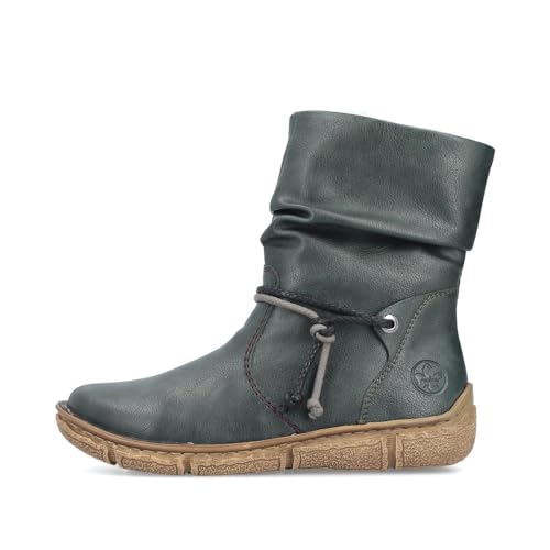 Rieker Damen Klassische Stiefeletten Z3774, Frauen Stiefeletten,uebergangsstiefel,Winterstiefeletten,Winterschuhe,warm,Boots,grün (54),38 EU / 5 UK
