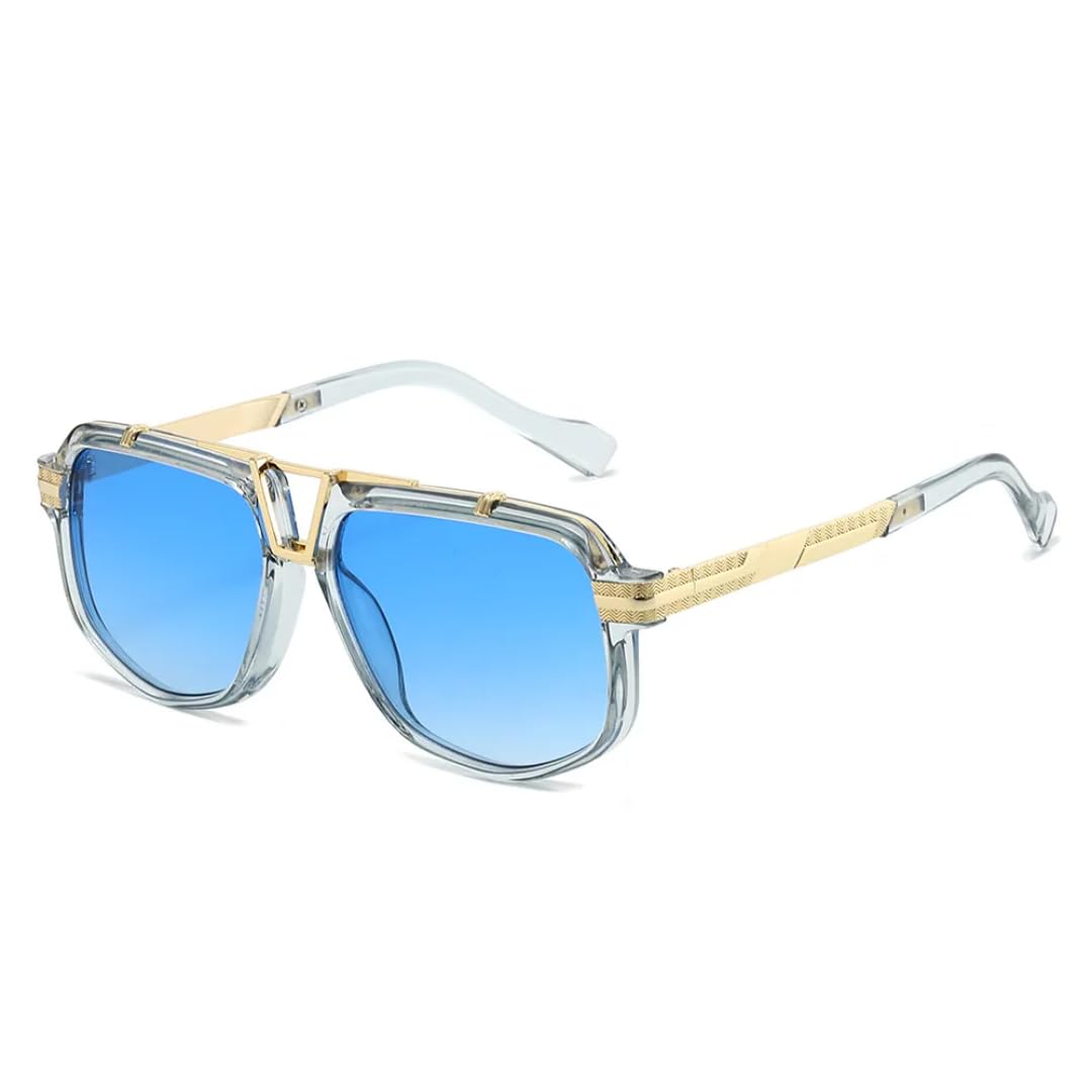 Occhiali da sole retrò alla moda con doppio ponte.