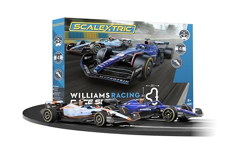 Scalextric C1450T Williams Racing Race Set - Mains Power Slot Car Race Track Sets, 1:32 Scale Set, Electric Racing Toys for Adults or Kids, Age 8+