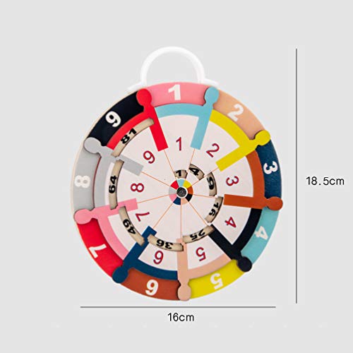 NUOBESTY Brinquedo de Aprendizagem de Multiplicação Brinquedo de Roleta Suprimentos Educacionais par