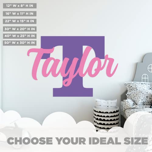 Custom Name And Initial Vinyl Wall Decal In Multiple Fonts And Sizes, Girl's Nursery Room, Girl's Name, Vinyl Wall Stickers For Kids, Boy's Name Wall Decal, Boy's Nursery Room, Wall Decal (E002) #TOP2