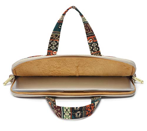 kayond Red Bohemia Patten Waterproof Laptop Shoulder Messenger Bag Case Sleeve for 14 Inch 14.1 Inch Laptop