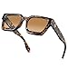 VISOONE Fashion 100% UV400 Protection Rectangle TR90 Y2K Sunglasses Accessories for Women Men RIVER