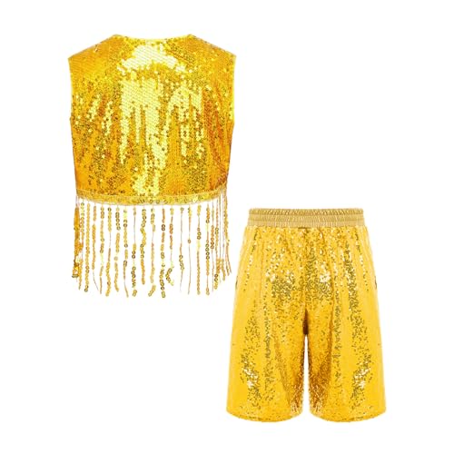 Ensemble short danse jazz filles or vêtements de ballet 5-6 ans - 4
