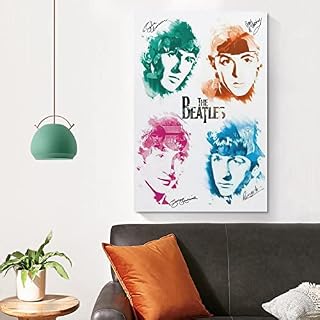 Poster décoratif en couleur The Beatles – Impression sur toile – Décoration murale moderne pour chambre à coucher – 60 x… - Les Beatles, Paul McCartney, John Lennon, RIngo Starr, George Harrison Poster décoratif en couleur The Beatles - Impression sur toile - Décoration murale moderne pour chambre à coucher - 60 x… – Image 4