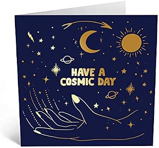 Central 23 - Horoscope Birthday Card for Her - 'Cosmic Day' - Zodiac Design - Comes with Fun Stickers
