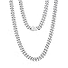 KRKC&CO 8mm Panzerkette, Weißgold plattiert Cuban Link Chain, Edelstahl Panzerkette Herren Silber Kubanische Gliederkette, Herren Silberketten Hip Hop Kette für Männer Jungen Größe 61cm Herren Edelstahl günstig Kaufen-KRKC&CO 8mm Panzerkette, Weißgold plattiert Cuban Link Chain, Edelstahl Panzerkette Herren Silber Kubanische Gliederkette, Herren Silberketten Hip Hop Kette für Männer Jungen Größe 61cm