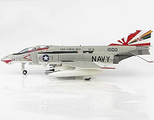 Miniatura 4 de HOBBY MASTER McDonell Douglas F-4B Phantom II 200 VF-111 Sundowners USS Coral Sea 1970s 1/72 DIECAST Aeronave Modelo preconstruido