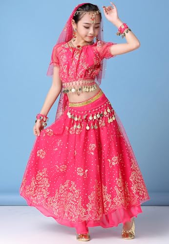 Disfraz de Danza Oriental para Niñas, Vestido Plisado 5 Piezas miniatura 4