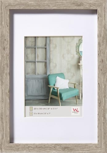 walther design Bilderrahmen grau 30 x 40 cm Echtglas Stockholm EA040D