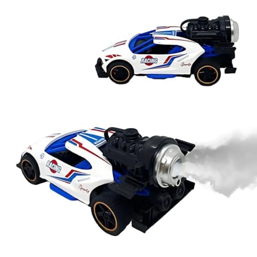 Image of Exclusive Alloy Metal Die-Cast Street Racing Car 1:36 Model with Mist Smoke Spray Pull Back Diecast Toy car with Light Music for Kids