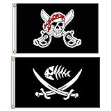 🎃 [Bandera]: las banderas son una excelente opción para botes, jardín, casa o como decoración, y varios tipos de fiestas, como fiestas piratas.