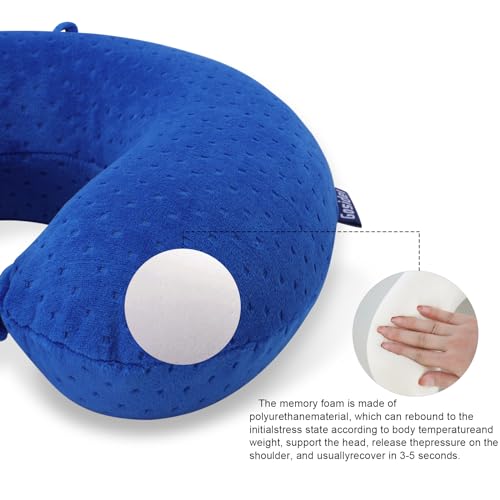 Image of Neck Pillow for Travel Pillow Memory Foam U Shape Comfortable Travel Neck Pillow Head Neck Support Airplane Pillow for Traveling, Car, Home, Office, Travel Neck Flight Pillow