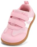 noorkiz Toddler Wide Toe Box Barefoot Shoes for Boys & Girls Zero Drop Sneakers Tennis Running Casual Shoes Baby First Walking Non-Slip Shoe Comfort Lightweight Outdoor Blush Powder Toddler Size 8