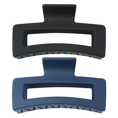 XXL Jumbo Rectangle Claw Clips for Thick Hair - Strong Hold Hair Clips
