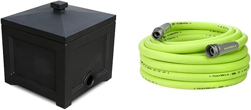 Mayne Inc 5858-B Fairfield - Manguera de jardín negra, tamaño único y manguera de jardín Flexzilla de 58 pulgadas x 50 pies, resistente, ligera,