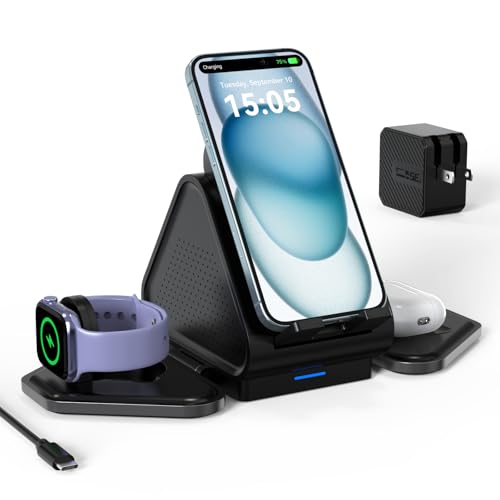 Minthouz 3 in 1 up to 15W Wireless Charging Station w/ 35W Adapter