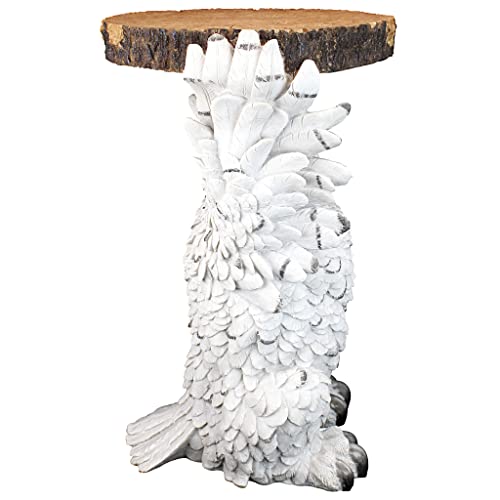 Design Toscano Wisdom Owl Sculptural Side Table, 20 Inch, Full Color #TOP2
