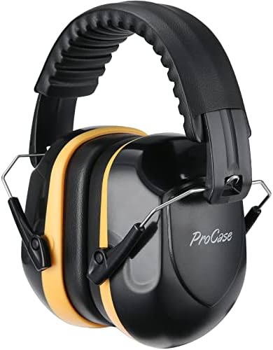 [2 Pack]ProCase Ear Defenders Adults, Shooting Noise Cancelling Headphones, NRR 28dB Sound Blocking Ear Muffs for Autism Hunting Construction Machinery Work Mowing, Gift for Father's Day -Black