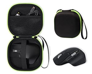CaseSack Mouse case for Logitech MX Master 3S, 3, 2S Wireless Mouse, mesh Pocket for Charger Cord