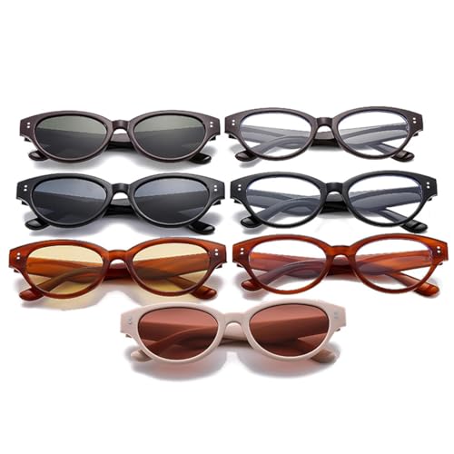 Lunettes de soleil œil de chat rétro aux finitions rivets de qualité - 6