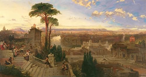 Impression d'art art tableau vue du crépuscule par David Roberts, toile haut de gamme
