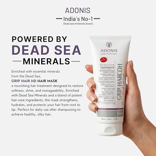 Image of Adonis Grip Hair DH Mask 200ML | Deep Nourishment & Smoothing Treatment Mask | Frizz Control Smooth and Silky Hair Growth for All Hair Types