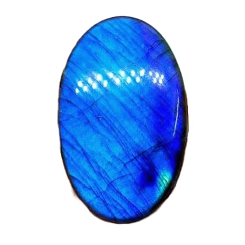 Gemme labradorite véritable ovale de 56x35mm, pierre haut de gamme pour création de bijoux
