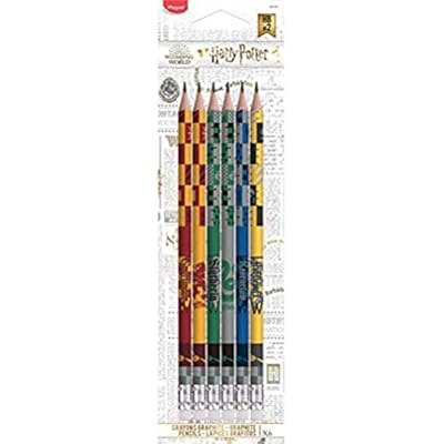 Maped - Lápices de Grafito - Colección Harry Potter - Pack con 6 Lapiceros de Madera HB - Incluyen Goma de Borrar - Minas Resistentes y Fáciles de Afilar - Diseño Lúdico | Ya disponible en tu tienda friki favorita! En mundofriki.es!
