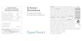 Supersmart - S-Acetyl Glutation 100 mg (GSH) - Trójpeptydowy Przeciwutleniacz Chroni przed Uszkodzeniem Komórki DNA | Bez GMO i Glutenu - 90 Kapsułek Wegetariańskich