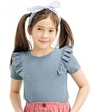 [Bee] ビー デザイントップス ガールズ 女の子 キッズ 半袖 無地 Tシャツ 春 夏 ctbb00001 150cm Nブルーグレー