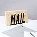 MyGift Modern Black Metal Mail Holder Countertop Organizer with Cutout Mail Lettering Design, Office Desktop Envelope and Document Storage Rack