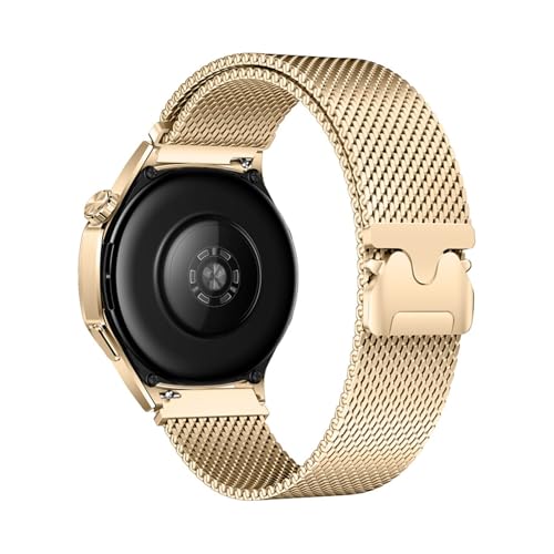 [PLYYQZM] Hua wei �ɍ��� Watch GT5 46mm 41mm�p�~���l�[�[���[�v�u���X���b�g�AGT5Pro GT4 GT3 GT2 �X�e�����X�X�`�[���o���h�p���^���E�H�b�`�o���h�ɓK��(Gold,18mm)
