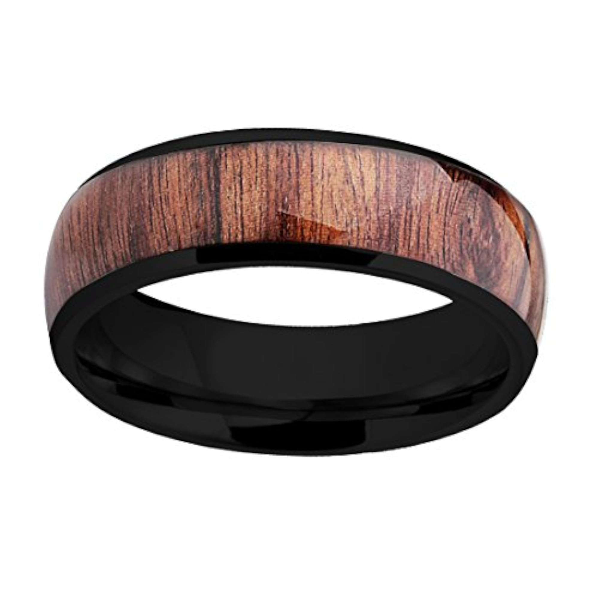 8mm Santos Rosewood Titanium Wedding Band