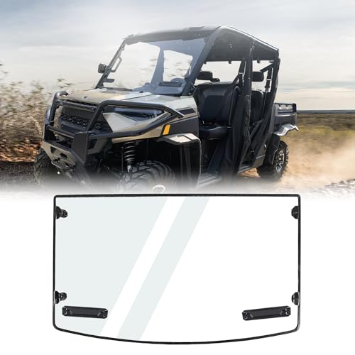 CUSAUTV Windshield for Ranger 1000, Front Clear Full Windshield Compatible with Polaris Ranger XP 1000/XP 1000 Crew 2017-2025 Accessories, Durable Hard Coat Vented Wind Shield Replace â€Ž2883266
