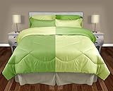 HOME Reversible Bright Comforter, Twin, Lime