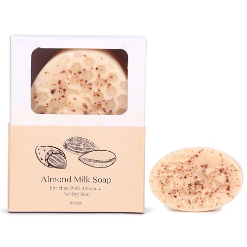 Image of Almond Milk Soap Bar for Cleansing | Creamy Bath Soap for Dry & Sensitive Care | Helps Cleanse, Support Soft Texture & Maintain Moisture | Daily Bathing Bars for Smooth & Nourished Skin