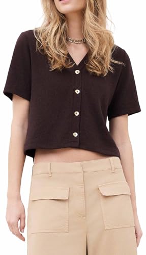 Caroll T-Shirts à Manches Courtes Coupe Droite Col Rond Mode Femme Top