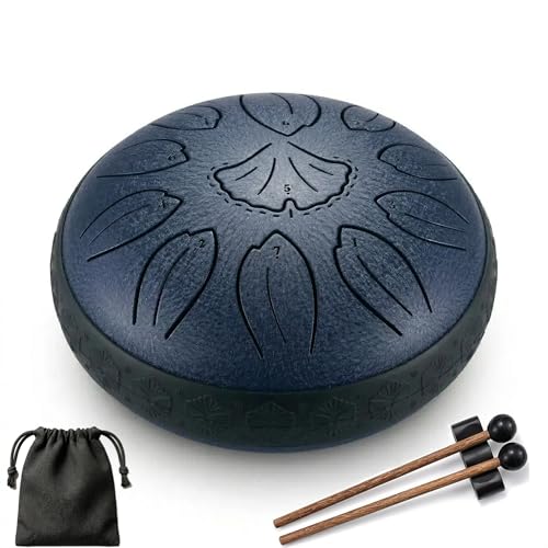 KMNKMN steel tongue drum 6.3 Inch 11 Notes C Key Percussion Instrument for Meditation Yoga Musical...