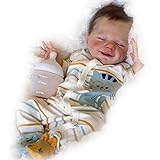 ▲ Hohe Qualitätsmaterialien: Die Reborn-Puppe besteht aus hochwertigem Material, das für Kinder, umweltfreundlich und sehr realistisch harmlos ist.