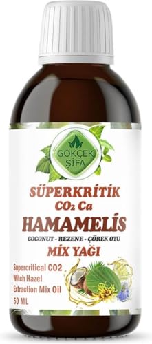 Gökçek Şifa - Aceite de mezcla de hamamelis supercrítico CO2 Ca - 50 ml - Aceite de extracto 100% herbal - Fórmula fuerte - Sin aditivos químicos - Suplemento Hamamelis