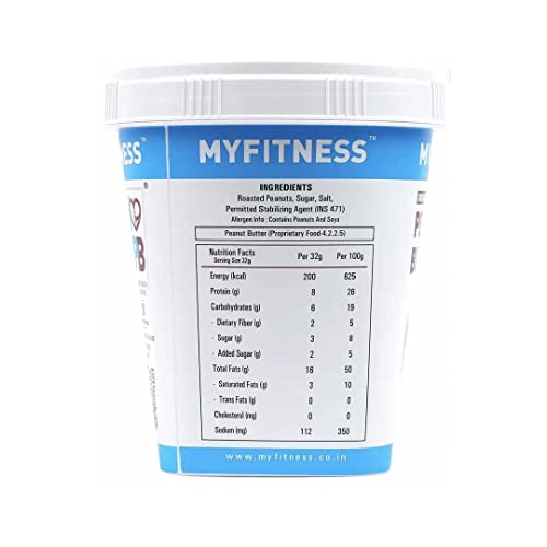 MYFITNESS Peanut Butter Chocolate Smooth Non-GMO Gluten-free No Preservative All Natural Ingredient High Protein Made with American Recipe (17.9 Ounce)