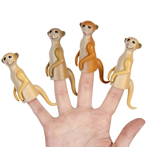 Accoutrements Archie McPhee Soft Vinyl Finger Meerkats Finger Puppets