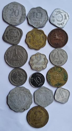 Kids 16 Different Republic India Coins,Multi Colour