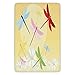 Produktbild Bathroom Bath Rug Kitchen Floor Mat Carpet,Dragonfly,Flower Field in Spring Season with Chamomiles and Sun Figure on the Back Graphic Decorative,Multicolor,Flannel Microfiber Non-slip Soft Absorbent