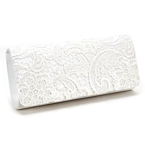 Anladia Chique kant dames clutch avondtas bruiloft tas satijn kettingtas