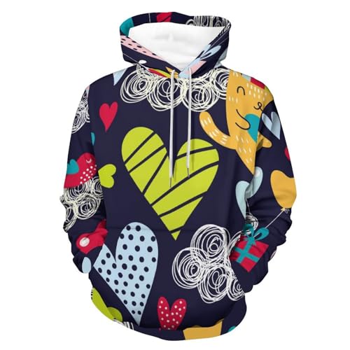 Sweatshirt pull pour homme femme UMENG sweat à capuche manche longue