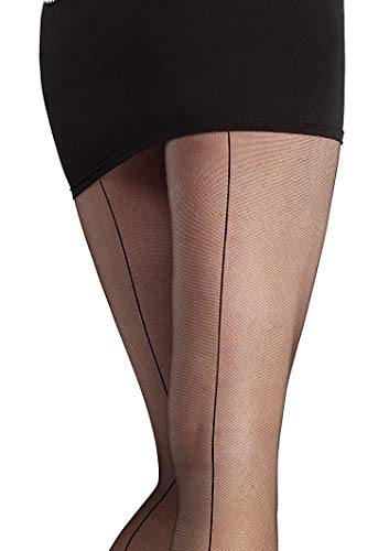 Image of MARILYN Vintage Micronet 20 Den Sexy Backseam Cuban Heel European Pantyhose