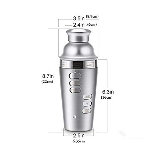 Set coctelera y accesorios de bar 750ml acero inoxidable miniatura 4